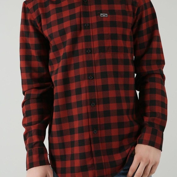 Other - Men's Kime's Ranch Red and black plaid button-up shirt size large